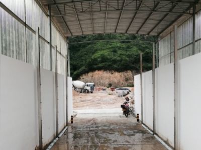 泰国正大新建猪场车辆消毒通道现场